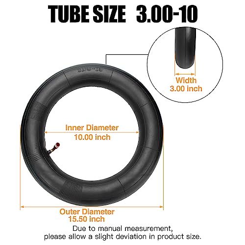 Fvrito 2.75/3.00-10 3.00X10 2.50X10 80/100-10 Inner Tube For Honda Xr50 Xr70 Crf50 Ct70 Ez90 Cub Razor Rsf650 Kawasaki Klx110 Suzuki Drz110 50Cc 70Cc 90Cc 110Cc 125Cc Dirt Pit Bike Scooter Moped #TOP3