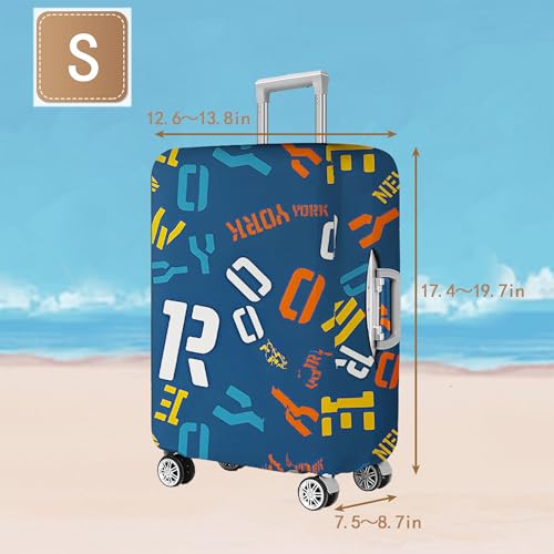 Travel Luggage Cover Thicker Spandex Suitcase Protector Elastic Washable Baggage Covers (S (for 19-20 inch luggage), Letter)2