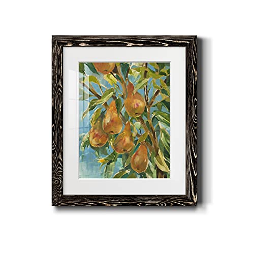 Wall Décor, Bathroom Wall Art, Lifestyle, Travel, Art Deco, Italian, Black Framed Print with MatBoard and Acrylic Glass, IN A PEAR TREE 20X24