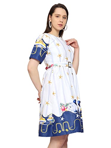 Image of Avlin Stylish One Piece Dress with Belt