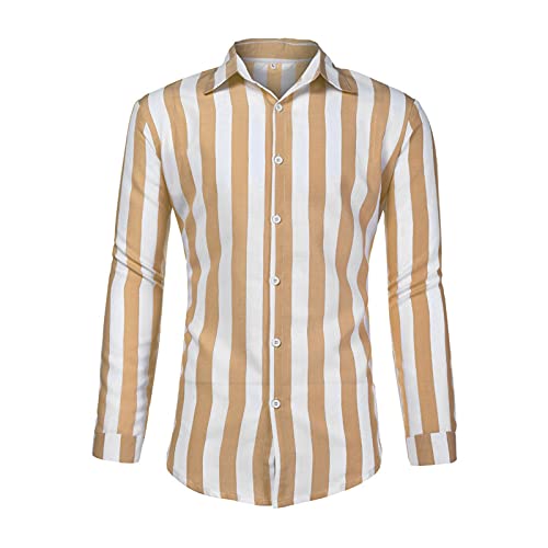 Camicia da Uomo a Maniche Lunghe a Righe,Maniche