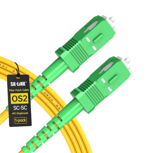 OS2 SC to SC APC Single Mode Fiber Patch Cord 1m