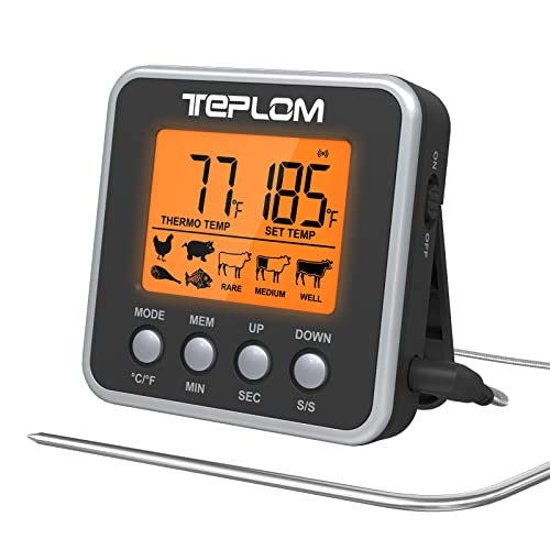 Meat Thermometer Digital Instant Read Kitchen Cooking Food Candy Thermometer Timer with Stainless Steel Probe Backlight Magnet for Oil Deep Fry BBQ Grill Smoker Baking Liquids Beef Oven Thermometer Meat Thermometer Digital Instant Read Kitchen Cooking Food Candy Thermometer Timer with Stainless Steel Probe Backlight Magnet for Oil Deep Fry BBQ Grill Smoker Baking Liquids Beef Oven Thermometer
