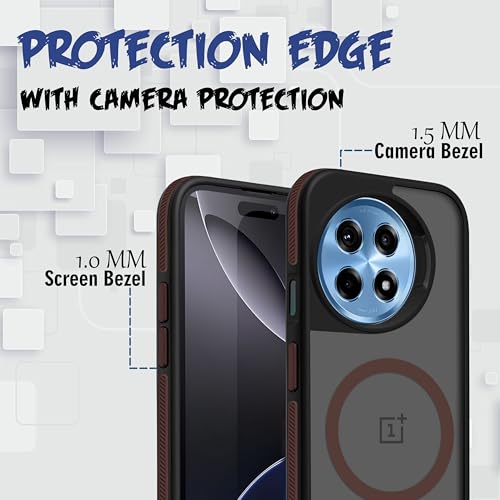 Image of V-TAN Frosted Ultra Matte Back Cover Case for OnePlus 11R | Compatible with Wireless Charging | Smooth Sides with Grip | Stylish Protective Design (Brown)