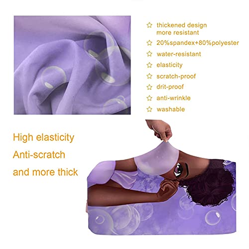 Black Girl Bubble Travel Luggage Coves for Suitcase Protector Washable Baggage Covers L(27-30 inch luggage)4