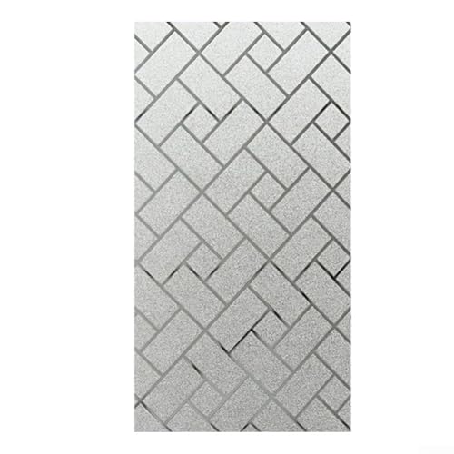 Película de vidrio esmerilado, adhesivo electrostático sin pegamento para ventana, 0.24 mm de grosor, decoración translúcida de PVC para dormitorio, baño, cocina, oficina (45 x 100 cm)