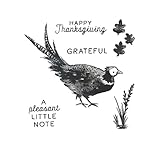 Uteruik Tampon Transparent en Silicone Happy Thaksgiving pour la Fabrication de Cartes, Le Scrapbooking, Le Journal Photo, la décoration d'albums