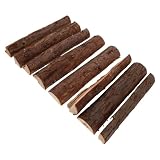 VICASKY Leña Decorativa de Madera 8 Piezas para Decoración de Chimenea y Fogatas Funcionalidad Versátil y Corte Fácil para Fire Pit Decor