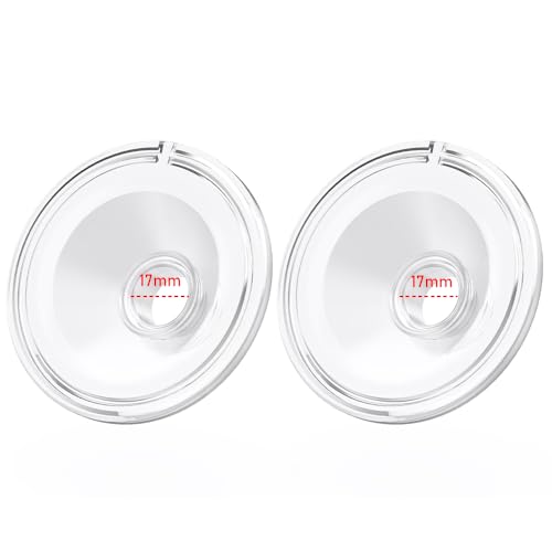 Image of 2pcs Silicone Flange 17mm Compatible with Momcozy S12 Pro/S9 Pro/S12 Breast Pump,TSRETE S12/Kmaier S12 Wearable Breast Pumps, Shield 17mm Flange Parts