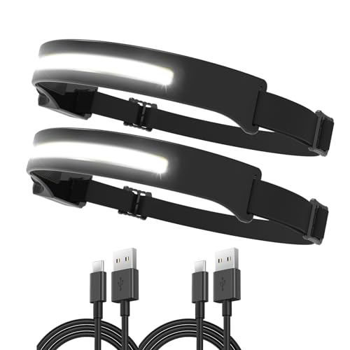 Vokida Head Torch Outdoor Weitwinkel Stirnlampe Kopflampe Wiederaufladbar – Ansicht 1