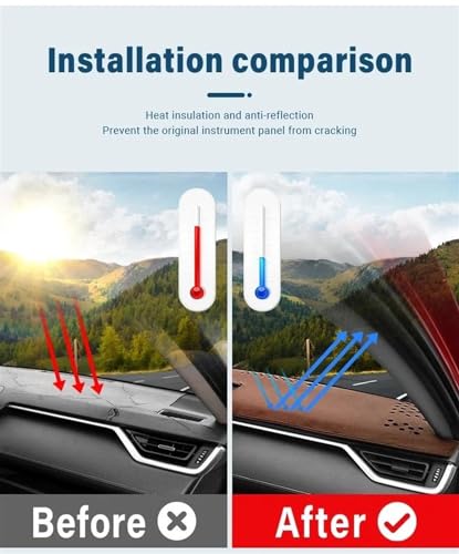 Cubierta para salpicadero de coche Rav4 que evita reflejos y calor solar 3