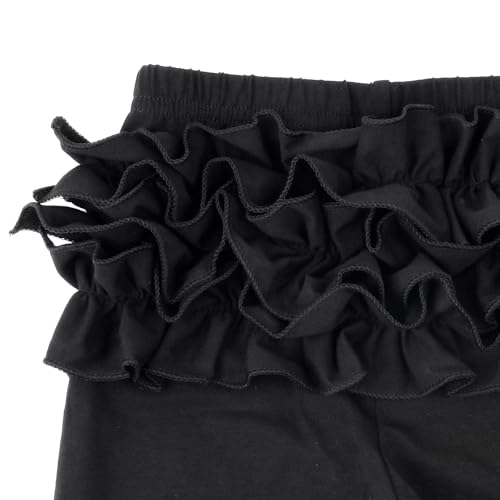 Image of HOOLCHEAN Baby Toddler and Little Girls Ruffles Buttocks Leggings Solid Color Pants