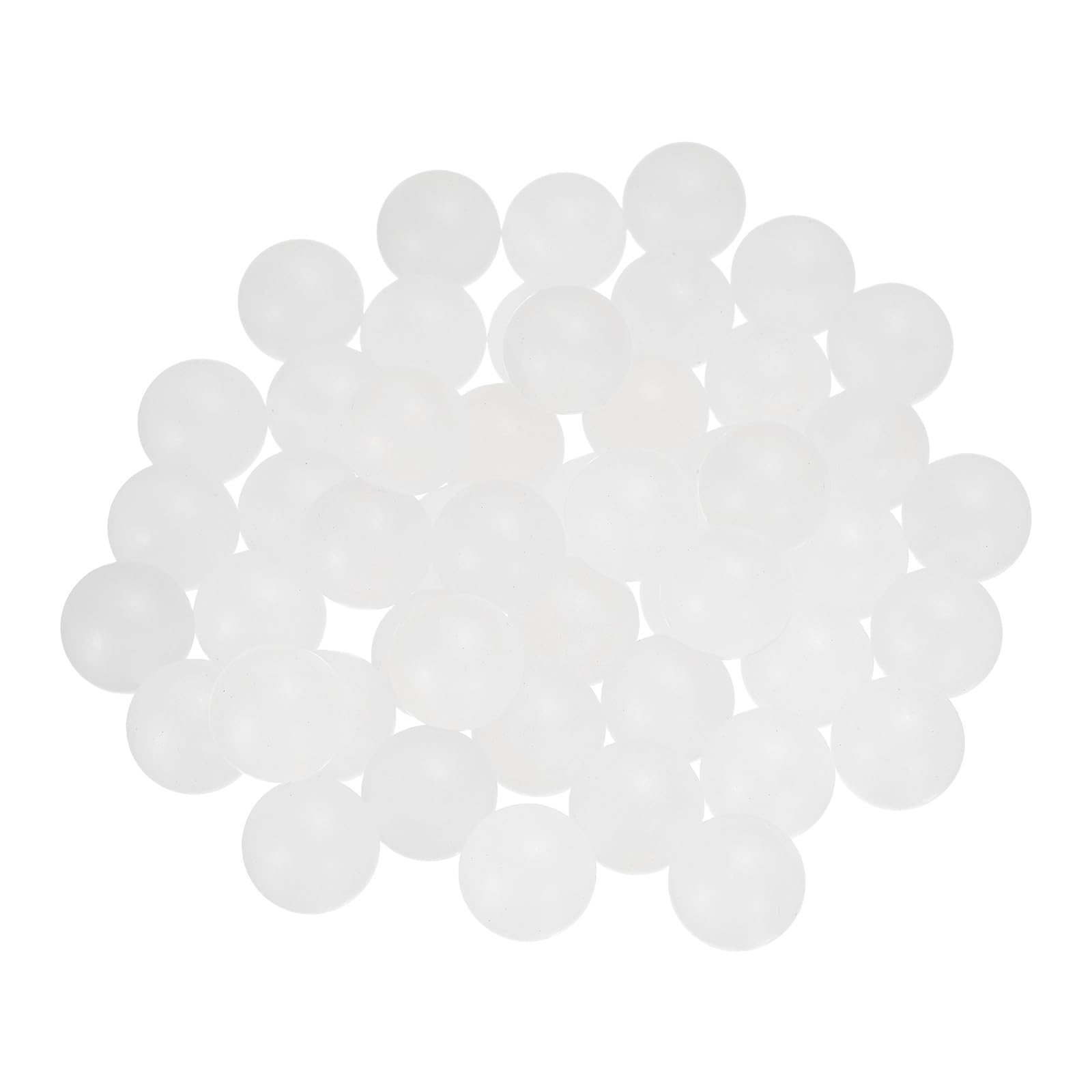 QUARKZMAN 50 Piezas Bolas de Rodamiento Plástico PP 15mm Precisión G2 Superficie Escarchada Blanco