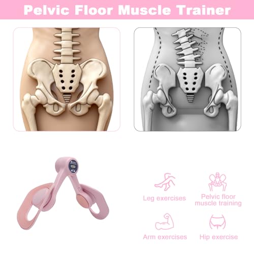 Dijbeentrainer, bekkenbodemtrainer voor vrouw, Thigh Master trainingsapparaat voor vrouwelijke billen, intelligente teller, trimmer-binnenbekkenbodemtrainer voor heuptraining, armtraining - Afbeelding 5