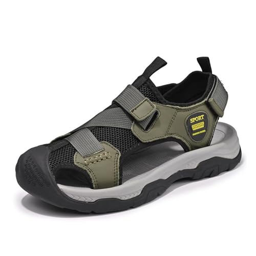 Mens Summer Casual Closed Toe Leather Handmade ls Outdoor Fisherman Beach Shoes For Outdoor Walking Driving