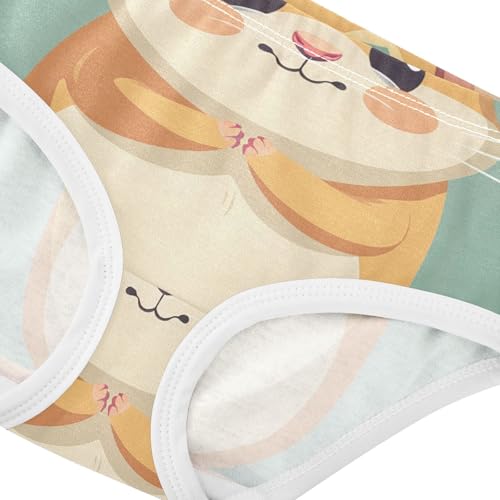 Girls Underwear Toddler 2t Cotton Panties Little Girl Print Undies Kids Briefs Cute Chubby Hamster4