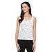 Alex Evenings womens Mandarin Neck Twinset Tank Top and Jacket Petite Regular Dress Shirt, White/Black, Large US