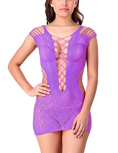 Image of Xs and Os Women's Polyamide Spandex Solid Above Knee Baby Doll Lingerie