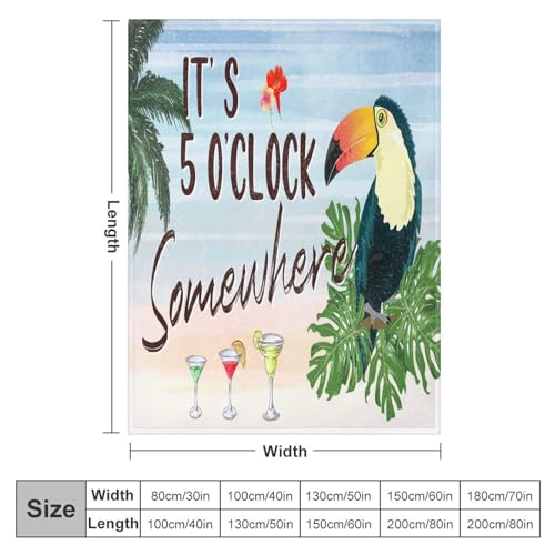 Couverture douce It's Five O'clock pour lit et canapé, plaid chaud de voyage 152cm