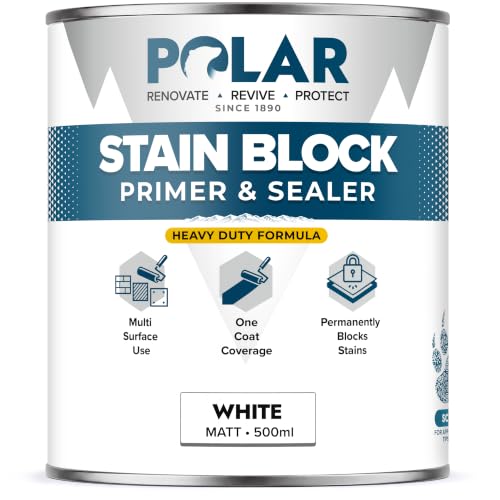 Image of Polar Stain Blocker Paint - For Internal Walls & Ceilings - White - 500ml