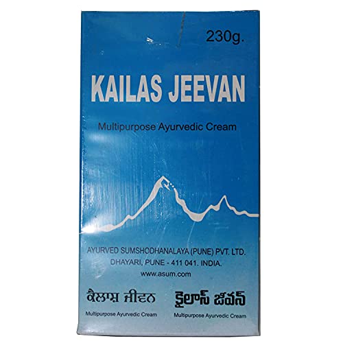 Kailas Jeevan 230 Gram Large Saver Pack | Multipurpose Herbal Ayurvedic Cream | Minor Bruises | Cuts | Prickly Heat | Cracked Heels