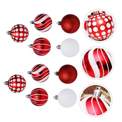 Décorations de Noël suspendues rouge éclatant Cabilock | Set incassable de 60 pièces - 4
