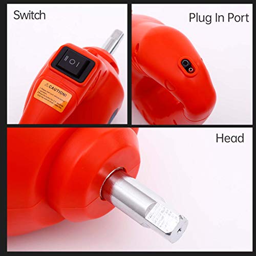 Standtall Electric Car Jack Kit 5 Ton 12V Car Jack Hydraulic With Impact Wrench And Tire Inflator Pump, Electric Car Floor Jack Red With Led Light #TOP4