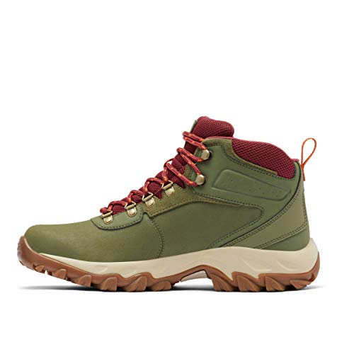 Columbia mens Newton Ridge Plus Ii Waterproof hiking boots, Hiker Green/Marsala Red, 16 US