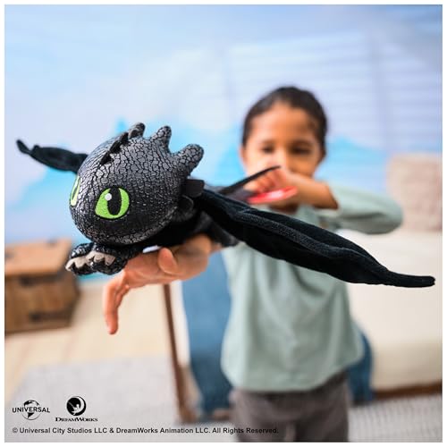 Dreamworks Dragons – Plüschtier-Drache Ohnezahn mit Griff- und Gleitfunktion, 30 cm lang, Spielzeug für Kinder ab 4 Jahren – Ansicht 2