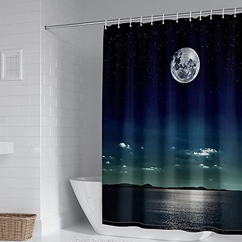 Rideau de douche polyester imperméable et résistant de 165x200cm
