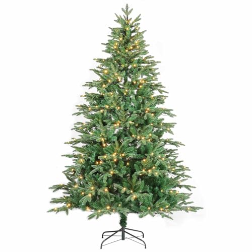 Árbol de Navidad completo con soporte de metal estable para decoración de interiores