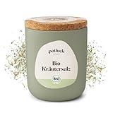 Potluck | Bio Kräutersalz | Meersalz im Keramiktopf | 100g | Vegan, glutenfrei...