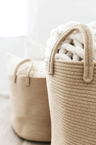 Image of Laundry Basket for Clothes | Toy Storage Basket | Storage Basket for Bedroom | Waste Clothes Basket | Jute Laundry Bag | Large Laundry Basket | Dirty Cloth Baskets Jute | 33x33x38 cm