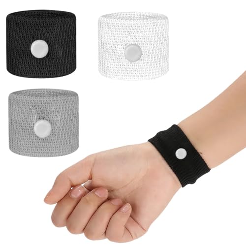 BDEPSTR Muñequeras Antimareo de 3 Piezas para Niños y Adultos, Muñequeras de Acupresión Antináuseas para Mareo, Embarazo, Volar, Náuseas Ideal para Niños, Adultos, Vacaciones y Viajes
