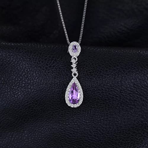 Pendentif saphir 2 carats en argent 925, le cadeau idéal pour femme