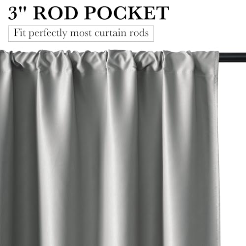 Image of RYB HOME 100% Blackout Short Curtains for Small Window, Thermal Insulated Total Room Darkening Noise Reducing Curtains for Kitchen Bathroom Basement, 42 inches Wide by 36 inches Long, Biscotti Beige