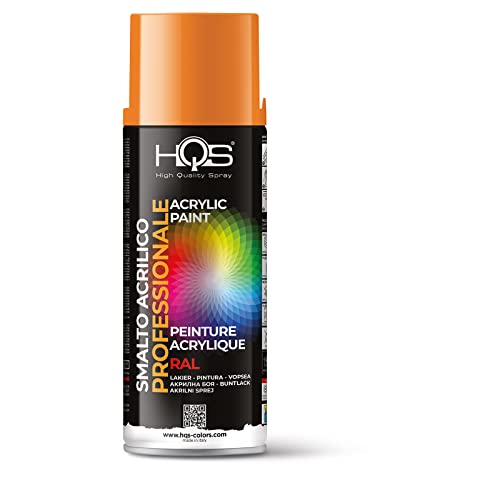 HQS Bomboletta di Vernice Spray Acrilica Colori Ral (Ral 2003 Arancio Pastello)