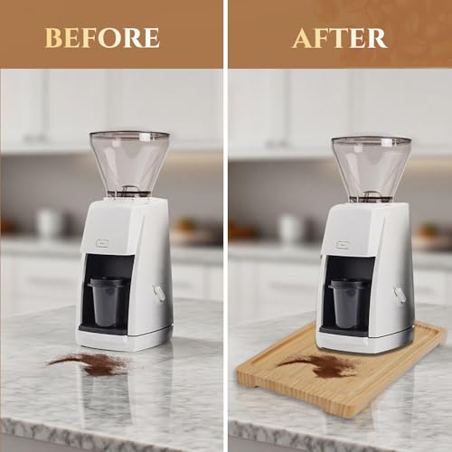 Coffee Grinder Tray for Baratza Encore Esp,Wooden Coffee Grounds Catch Trays Compatible with Baratza Encore Coffee Grinder,Grinders Tray for Home and Kitchen Catch Coffee Ground (13.5in*8.7in)
