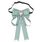 [FYBownot] ラインストーン 制服リボン 制服タイ リボンブローチ ゴムアジャスター付き ボウタイ 蝶タイ 制服小物 リボンタイ ブローチ コサージュ 蝶ネクタイ 蝶結び アクセサリー