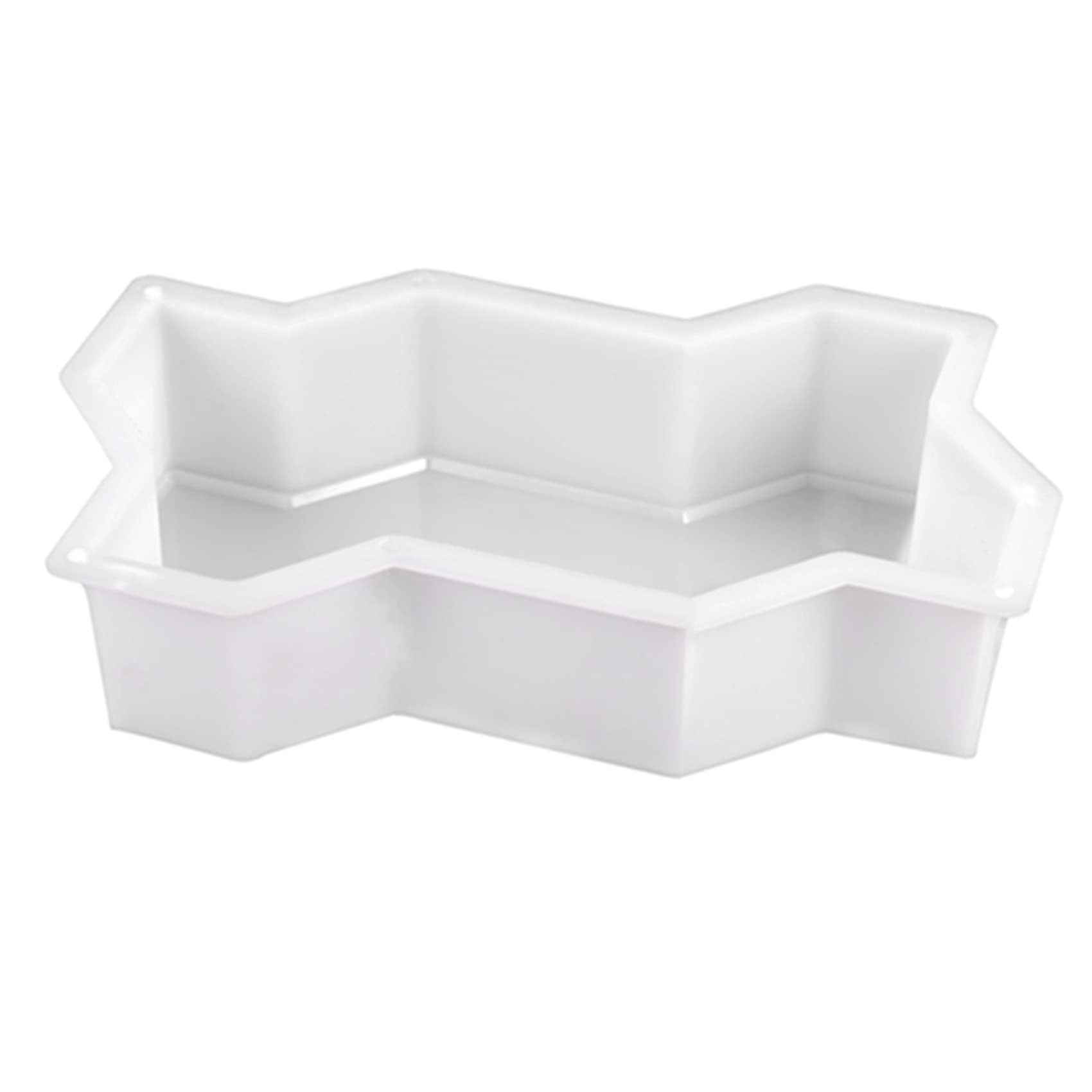 Ctrlzs White Three Waveform Garden Path Plastic Concrete Paving Brick Mold Diy Walkway Cement Brick Mold