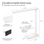Lepro LED Desk Lamp, Metal Desk Light 9.5W 800lm, Forbes Vetted Best Task Lamp, 5 Color Modes 5 Brightness Level, Dimmable Home Office Desktop Lamp for Reading, Crafting, Sewing, Puzzle, Nail, White - Image 4