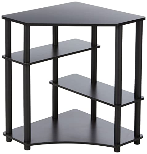 Furinno Turn-N-Tube Space Saving, Corner Desk, Espresso/Black #TOP3