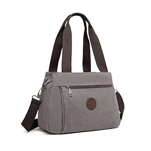 Kono Canvas Handbag Women Hobo Shoulder Bag Vintage Top Handle Crossbody Bag Casual Multifunction Tote Bag for Working Shopping