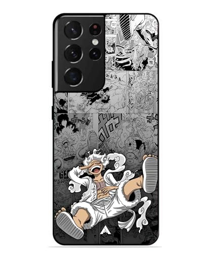 Image of Premium Anime 2 Case for Samsung Galaxy S21 Ultra (Glossy Finish) Soft-Touch Metal TPU Back Cover, Shockproof, Designer, Aesthetic Mobile Phone Case