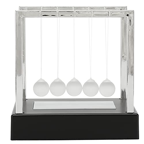 Juguete de Escritorio Newtons Cradle Luminoso, péndulo de Movimiento perpetuo con Bolas Que cambian de Color, Bolas magnéticas oscilantes para aliviar el estrés y Aprender física,