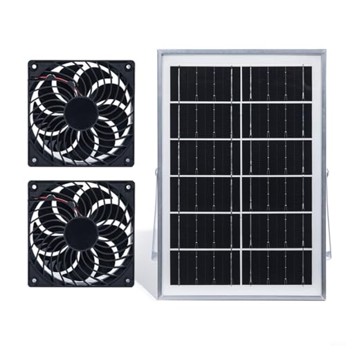 Ventilateur solaire poulailler 6,5W | Kit double extracteur imperméable - 2