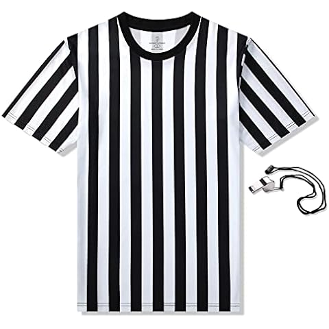 Shinestone Referee Shirt,Referee Costume Umpire Shirt for Womens and Mens,Crew Neck for Football, Soccer and Sports(Medium) Cover