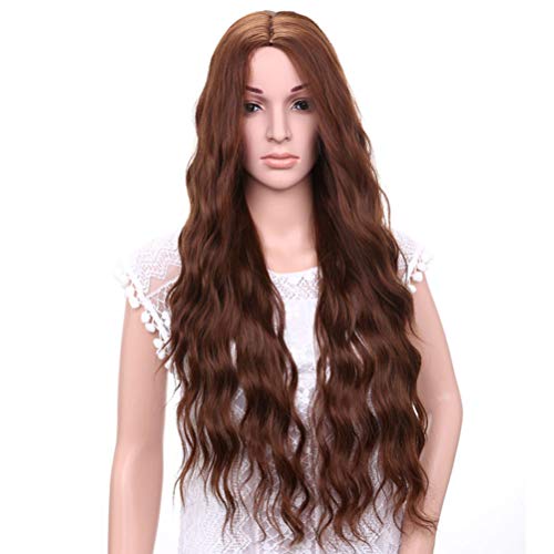 YEMOCILE Women's Natural Looking Synthetic Full Cap Long Curly Cosplay Hair Wig