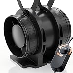 BUMSOU – BUMSOU Rohrventilator 100 mm Regelbare Geschwindigkeit, 80-3