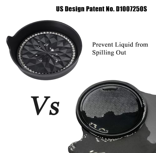 Image of Amooca 2-Pack Car Cup Holder Coaster Bling Crystal Rhinestone Car Interior